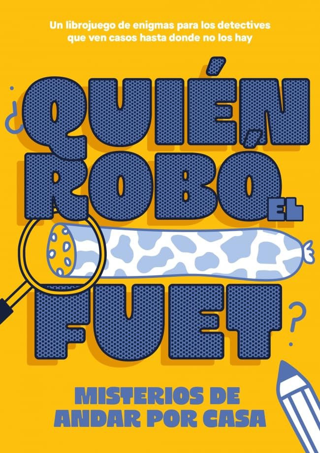 Portada simbólica del libro ¿Quién robó el fuet?, con elementos de humor y misterio literario