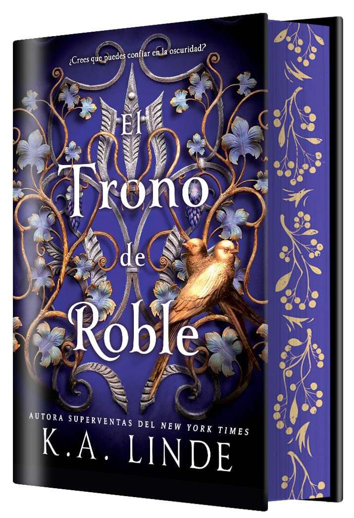 Portada del libro El trono de roble de K. A. Linde novela de fantasía romántica
