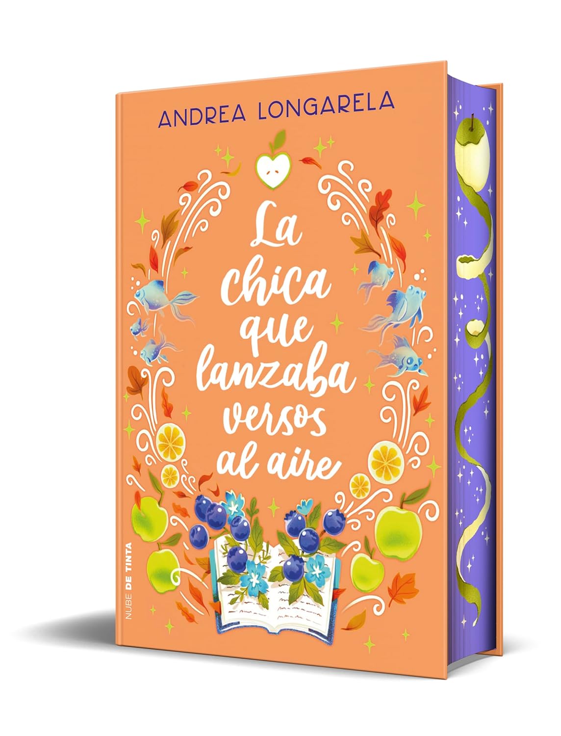 Portada del libro La chica que lanzaba versos al aire de Andrea Longarela novela romántica contemporánea