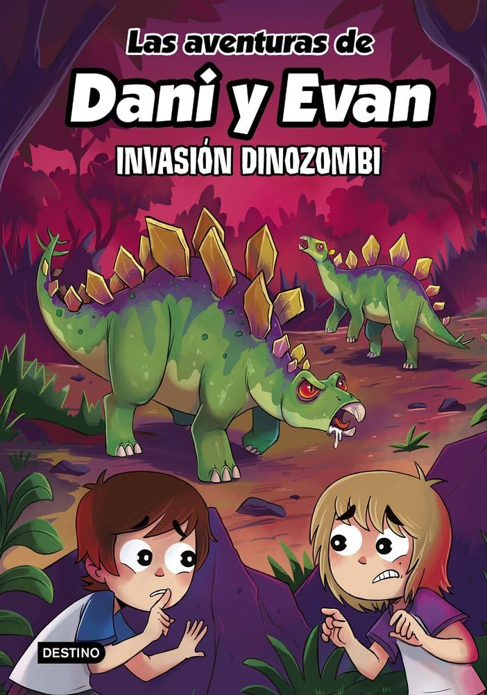 Portada del libro Las aventuras de Dani y Evan 14. Invasión dinozombi, novela infantil de aventuras y humor