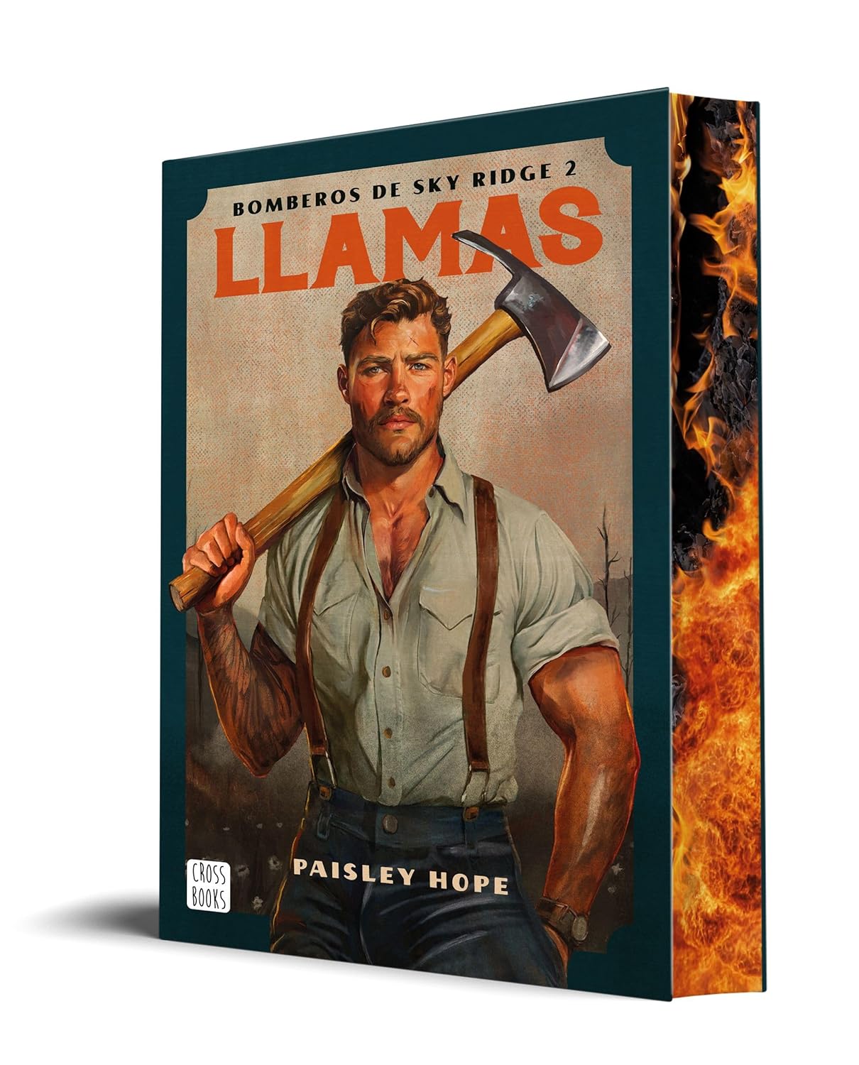 Portada del libro Llamas de Paisley Hope, novela romántica de segundas oportunidades