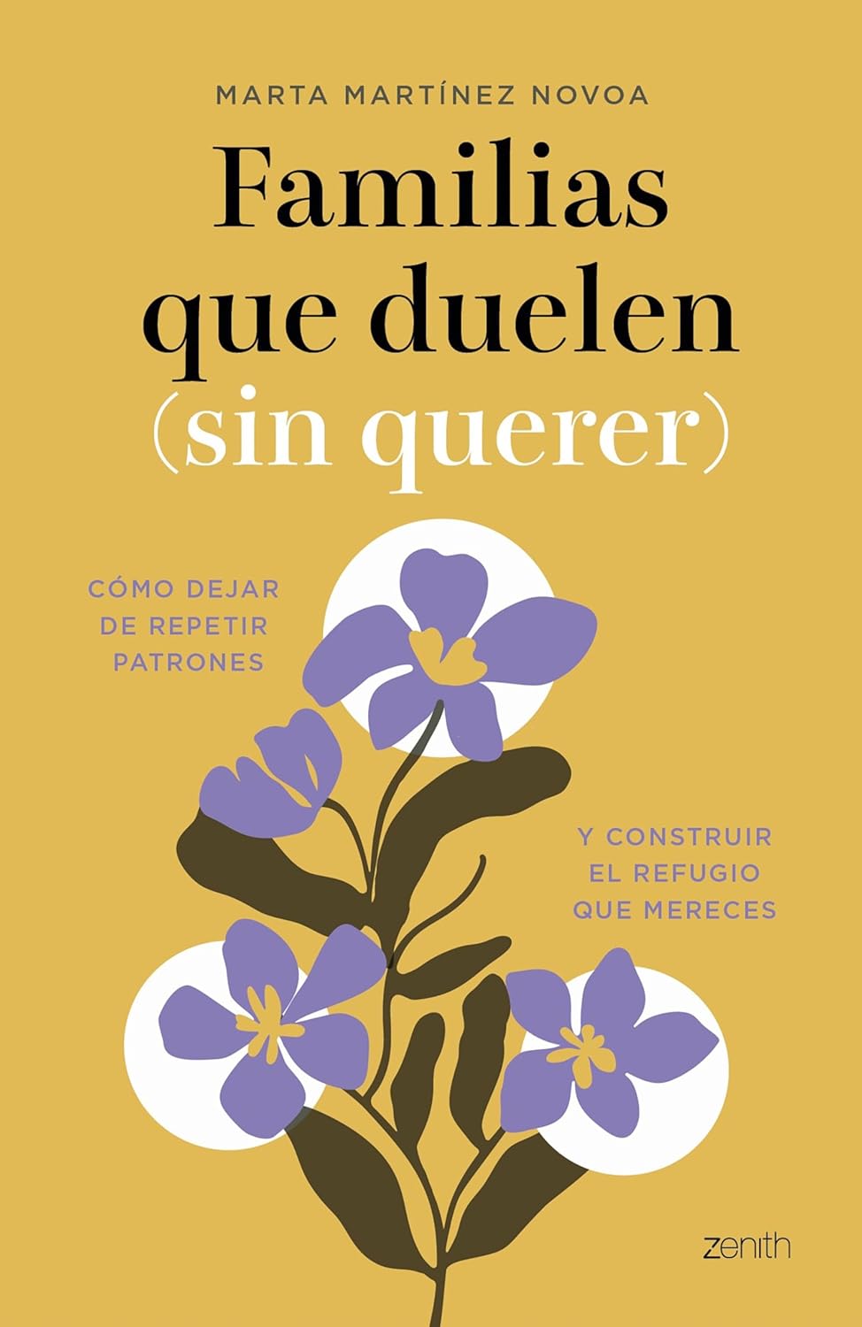 Portada del libro Familias que duelen (sin querer) de Marta Martínez Novoa, novela de drama familiar y relaciones intensas