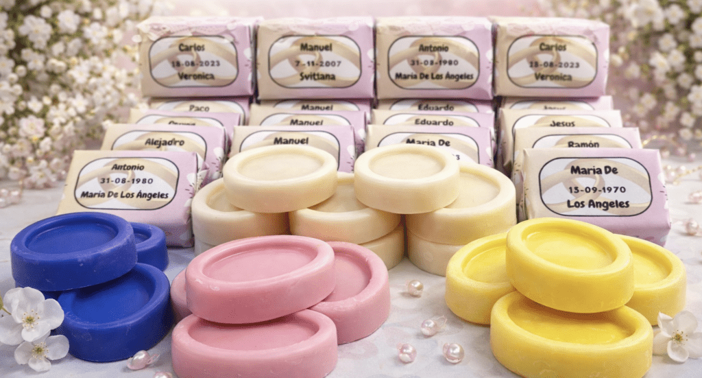 Jabones artesanales para bodas personalizados imagen 3