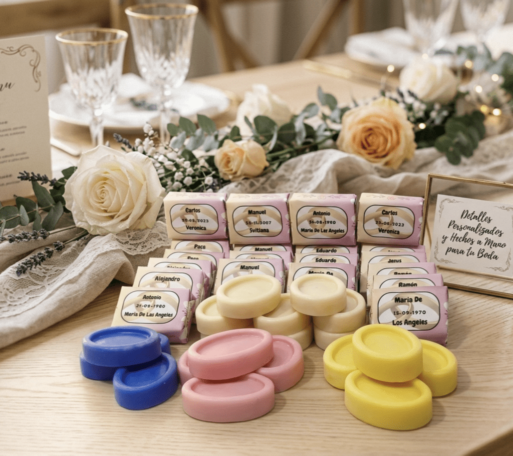 Jabones artesanales para bodas personalizados imagen 6