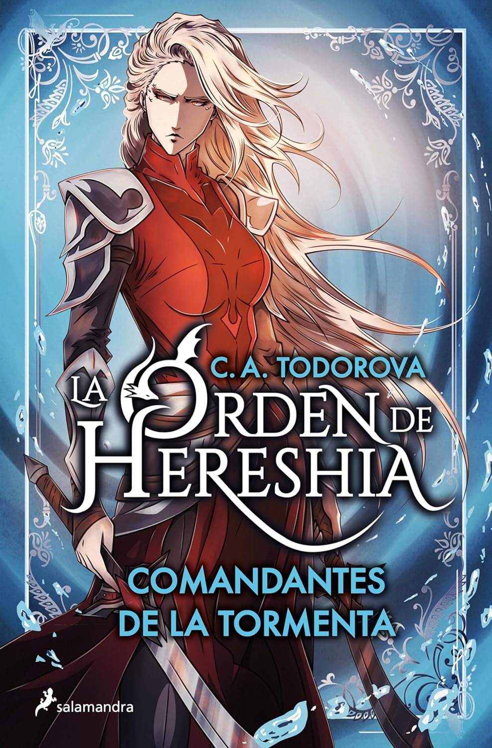 Portada del libro Comandantes de la Tormenta de C.A. Todorova sobre dragones y fantasía