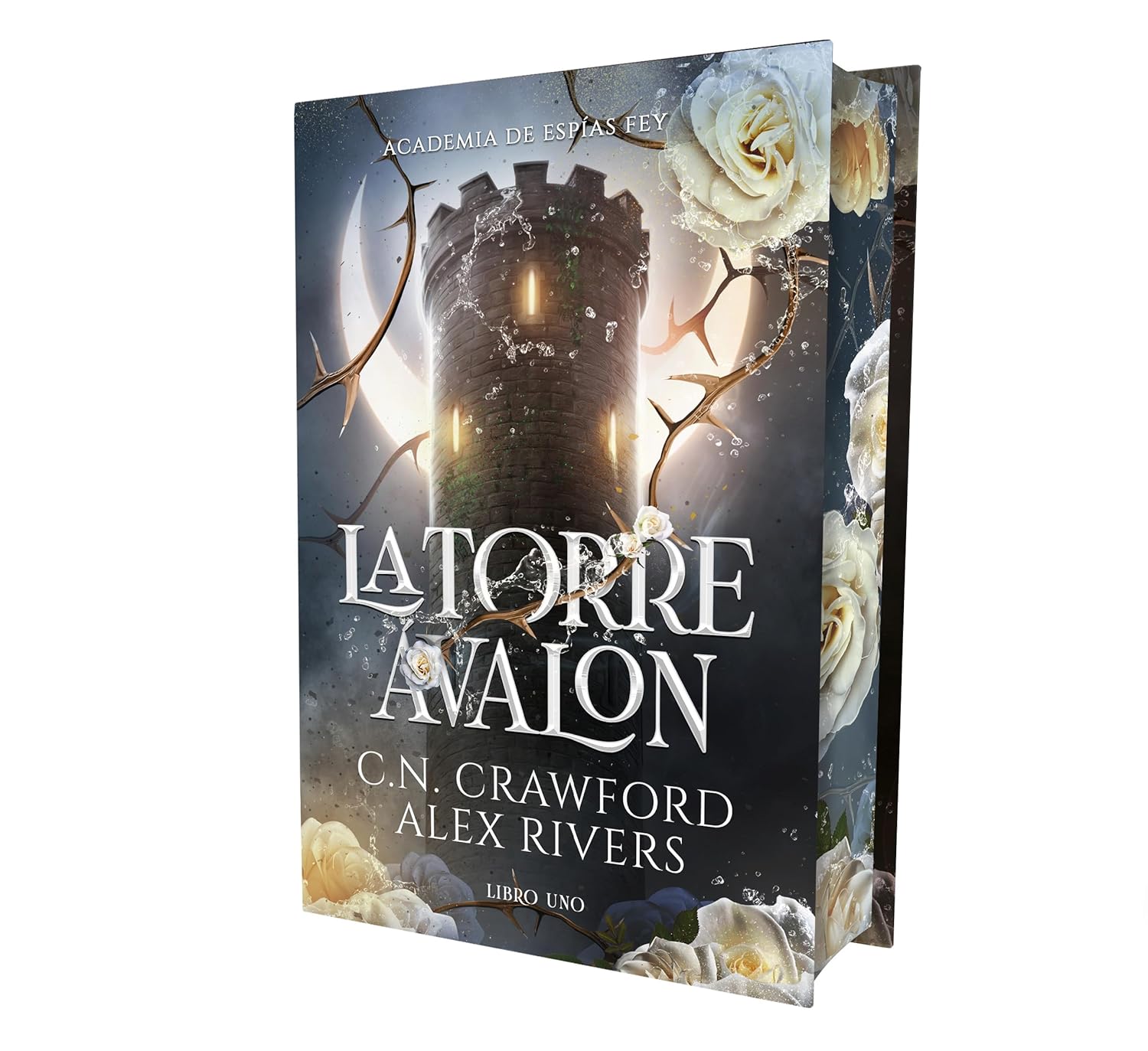 Portada del libro La Torre Ávalon de C.N. Crawford y Alex Rivers fantasía urbana romance oscuro