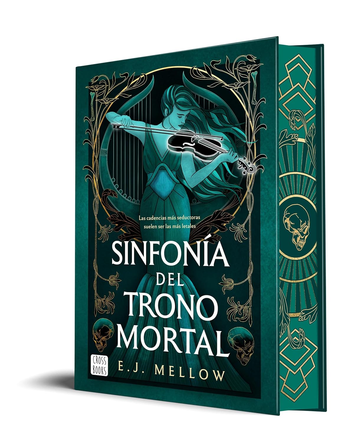 Portada del libro Sinfonía del trono mortal de E J Mellow
